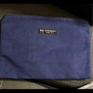 Balenciaga Blue Documents Clutch